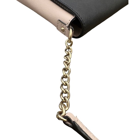 Kate Spade New York Leather Flap Crossbody Bag Black Pink Chain Strap - Picture 15 of 16